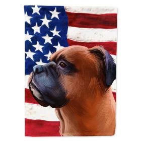 Caroline's Treasures Boxer Dog American Flag Garden Flag