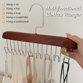 3Pcs Bra Hangers For Closet Organizer, All In One Hanger - 360 Rotating, Tank Top Hanger With 8 Hooks, Bra Organizer, Space Saving Closet Organizer Fo (Option: 3pcs brown)