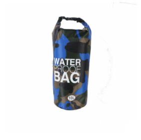 Camouflage waterproof bucket bag beach bag waterproof bucket bag outdoor drifting waterproof bag waterproof bag (Option: Dark blue-15L)