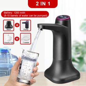 Automatic Water Dispenser Water Bottle Electric Gallon Drinking Bottle Switch Smart Water Pump Home Water Treatment Appliances (Color: Best  black base, Ships From: China)