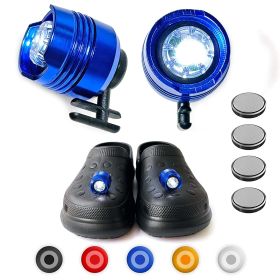 Running Light LED Luminous Shoe Clip Light Safety Slipper Clips Light Mini Night Lights Warning Light Night Running Outdoor Home (Body Color: 6pcs, Emitting Color: Blue)