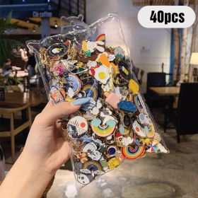 20/30/40/50 Random Badge Different Cute INS Tide Personalized Badge Pin Bag Accessory Cartoon Clothes Brooch Metal Small Jewelry (Color: Random 40pcs, Ships From: China)