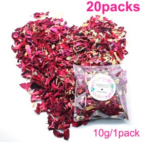 20/30/50pcs Natural Wedding Confetti Dried Flower Rose Petals Confetti Birthday Party Decor Biodegradable Bridal Shower Supplies (Color: 20pcs red, Ships From: China)