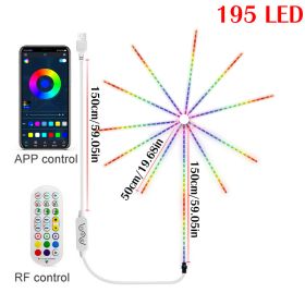 2023 Smart LED Light Strip 200 Modes DIY Firework Bluetooth Music Sound Sync APP Control Christmas Xmas Home Party Wedding Decor (Emitting Color: 195LED, Ships From: CN)