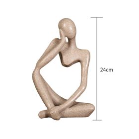 Nordic Abstract Thinker Statue Home Crafts Small Ornaments Resin Sculpture Statue Figurine Interior Office Home Modern Art Decor (Color: Type A1, Ships From: China)