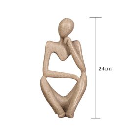 Nordic Abstract Thinker Statue Home Crafts Small Ornaments Resin Sculpture Statue Figurine Interior Office Home Modern Art Decor (Color: Type A2, Ships From: China)