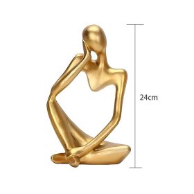 Nordic Abstract Thinker Statue Home Crafts Small Ornaments Resin Sculpture Statue Figurine Interior Office Home Modern Art Decor (Color: Type C1, Ships From: China)