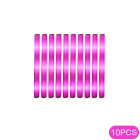 10Pcs Glow Sticks Bulk Colorful LED Foam Stick Cheer Bar Party Foam Glitter Glow Sticks Portable Luminous Atmosphere Party Props (Color: Always light-pink, size: 10pcs)