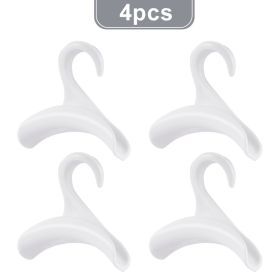 4/6pcs Creative Arched Hanger Hook Durable Hand Bag Hanger Clothes Hooks Hats Necktie Shelf Hanging Rack Home Storage Supplies (Color: White 4pcs, Ships From: China)