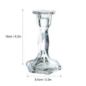 Wedding Centerpiece Candle Holders Candlestick Glass Candle Holder Romantic Wedding Centerpieces For Tables Wedding Home Decor (Color: 16x8cm2, Ships From: CN)