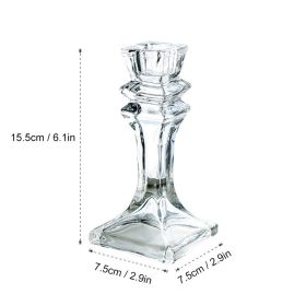 Wedding Centerpiece Candle Holders Candlestick Glass Candle Holder Romantic Wedding Centerpieces For Tables Wedding Home Decor (Color: 15.5x8cm1, Ships From: CN)