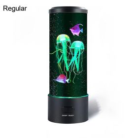 7 Color Aquarium Jellyfish Lamp Fantasy Jellyfish Lamp Relaxing Mood Jellyfish LED Night Light Remote Control Home Decor Gifts (Lampshade Color: No remote control, Ships From: CN)