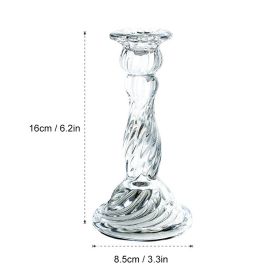 Wedding Centerpiece Candle Holders Candlestick Glass Candle Holder Romantic Wedding Centerpieces For Tables Wedding Home Decor (Color: 16x8cm, Ships From: CN)