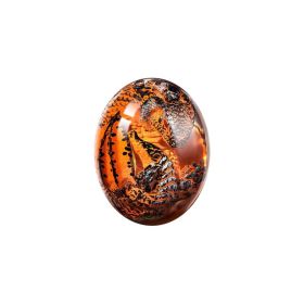 1 Set Lava Dragon Egg Crystal Transparent Resin Statue Luminous Dinosaur Eggs Souvenir Resin Craft Ornamental Home Decor Gifts (Color: Red, Ships From: CN)